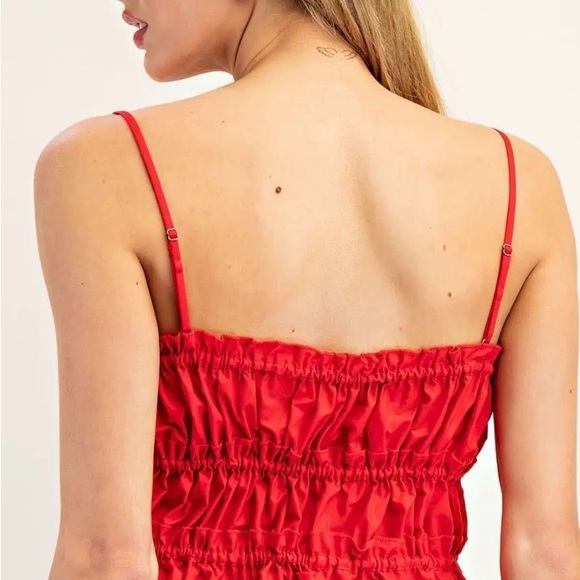 Eesome Red Ruffled Camisole Top - Picture 2 of 2